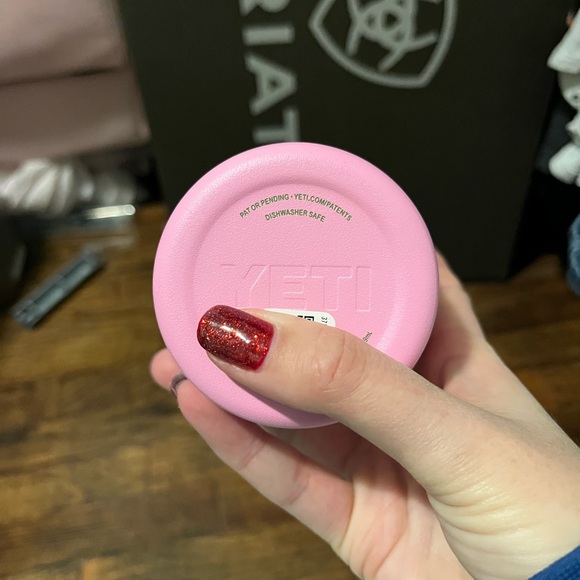 Yeti Pink 26oz Rambler with straw lid - Picture 3 of 7